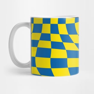 Leeds Distorted Checkered Pattern Mug